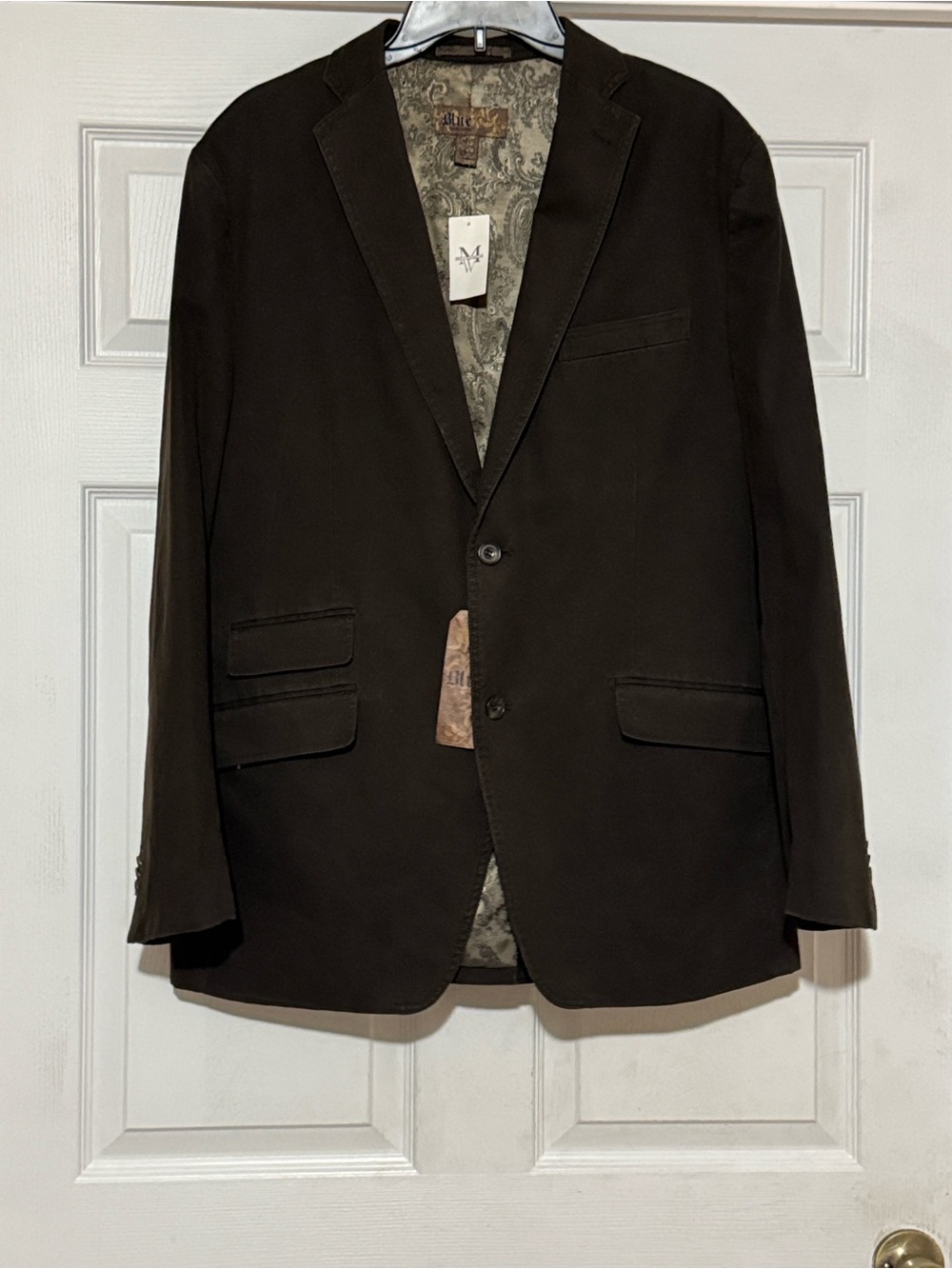 Pronto Uomo Blue Men's Dark Brown Blazer Sport Coat 111